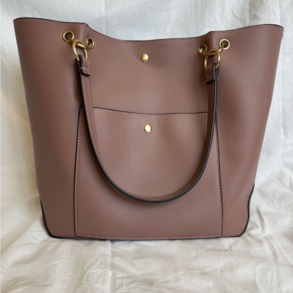 Sole Society Mauve Faux Leather Tote